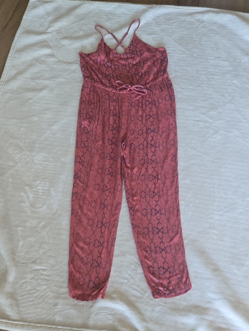 Free People Pink Printed Sleeveless Jumpsuit Romper